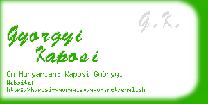 gyorgyi kaposi business card